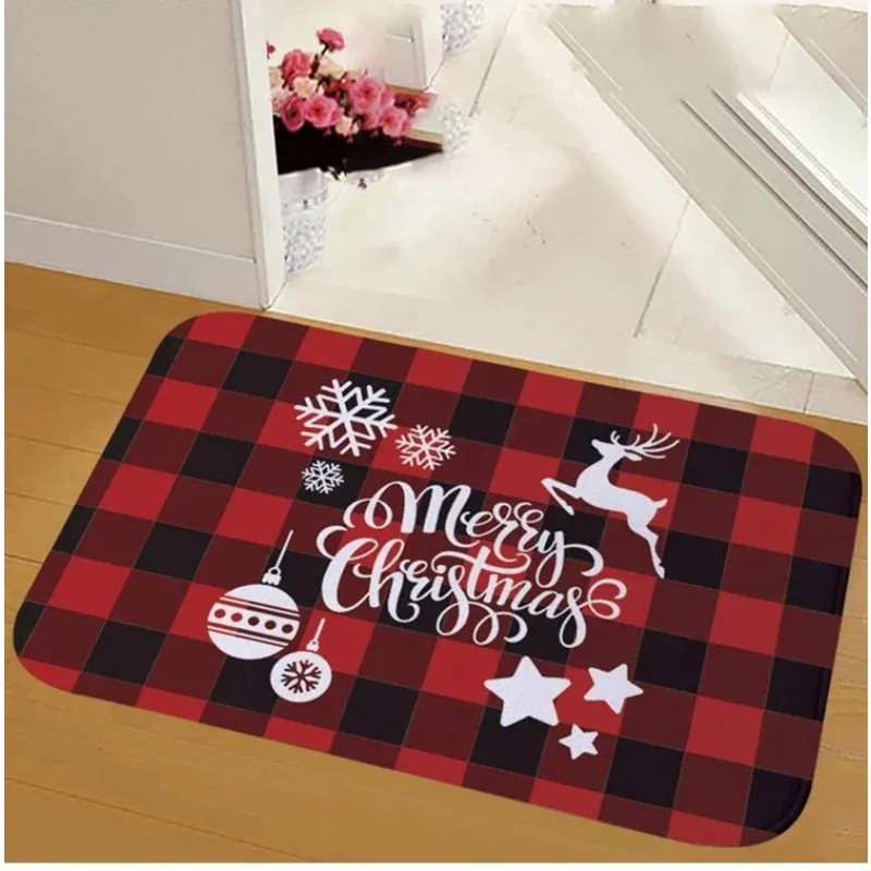 عيد الميلاد سجادة باب سانتا كلوز سجادة خارجية عيد ميلاد سعيد زينة المنزل نافيداد عيد الميلاد زخرفة السنة الجديدة 2026 الديكور #3