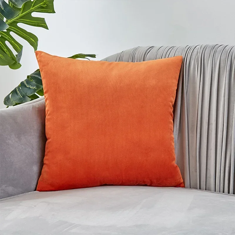 

Orange Velvet Cushion Cover NOdic Decorative Throw Pillow Cover for Living Room Sofa Home Pillow Case 30x50cm 50x50cm 45x45cm