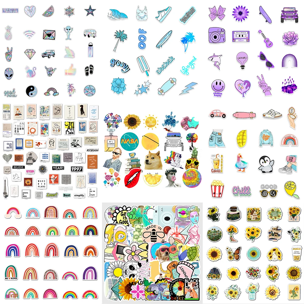 10/30/50PCS INS VSCO Small Fresh Stickers Series Summer Graffiti Luggage Laptop Helmet Phone Notebook DIY Decoration Wholesale