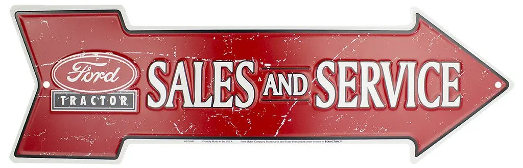 

Ford ТРАКТОР, продажи и обслуживание, металлический знак стрелы