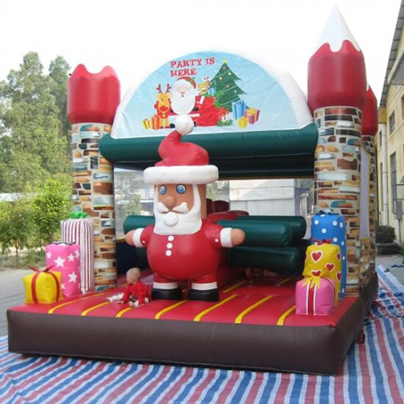

Commercial Customized Design Outdoor Luxury Santa's Christmas Party Inflatable Bounce House