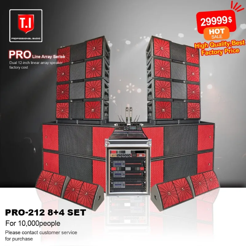 Active Passive Line Array Speaker with Built-in Amplifier Subwoofer for Indoor Outdoor Live Music Party Events