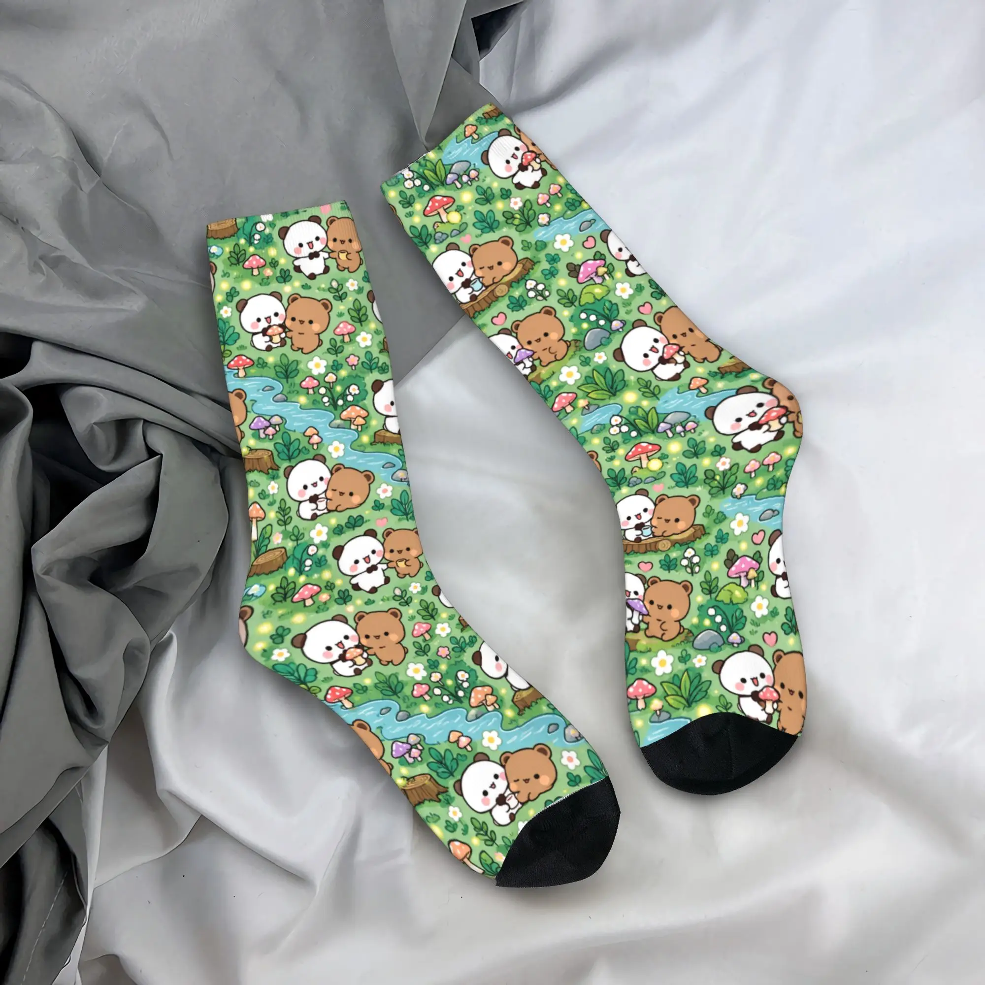 Men Socks Bubu And Dudu Forest Seamless  Stockings Winter Modern Quality Socks Graphic Running Non Slip Socks