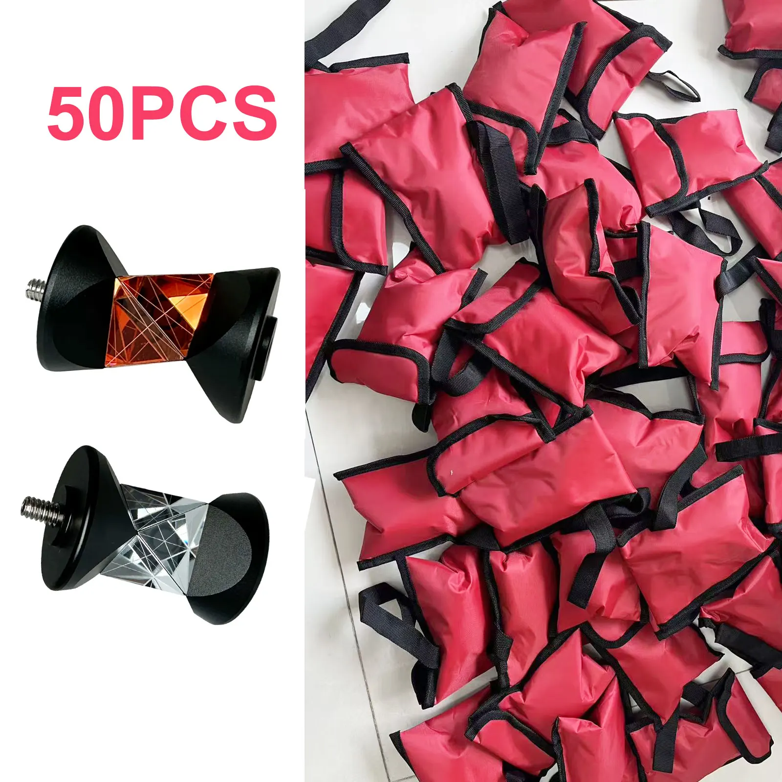 50 шт. мини-призма 360 градусов GRZ101 Замена для тахеометра Leica Замена GRZ101 ATR 350M с резьбой 1/4 Образовательная призма