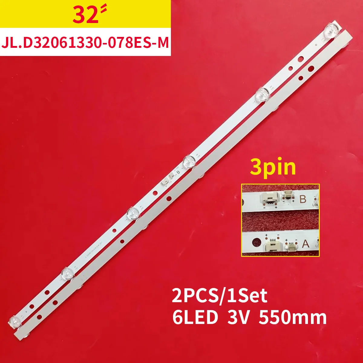 

10PCS LED Backlight Strip 6 Lamp JL.D32061330-078FS-M_V01 JL.D32061330-078ES-M_V01 A/B Type VESTEL 32H8300 32H8500 32H9500