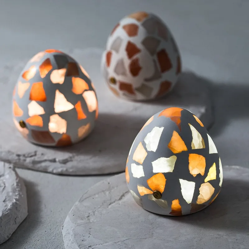 Shattered egg ore night light, charging touch dimming