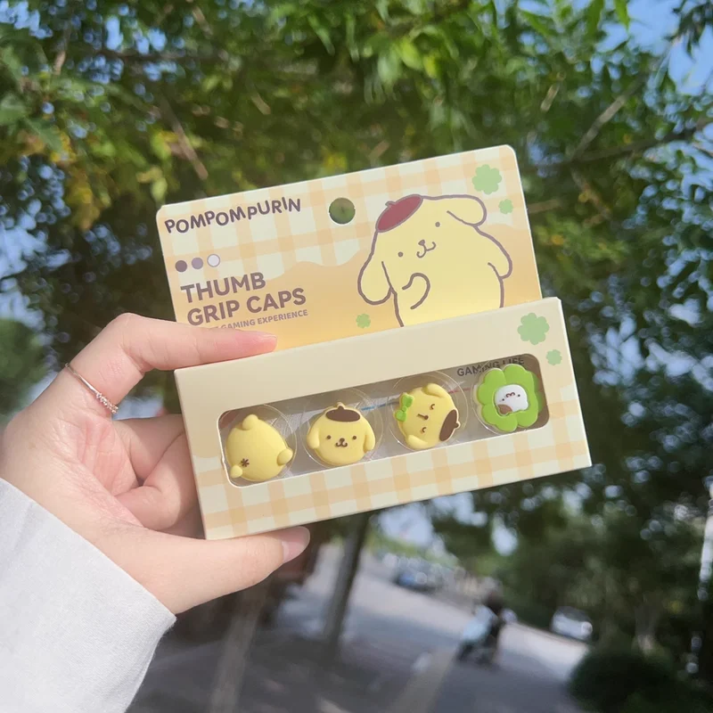 Em Estoque: Capas de Silicone para Botões de Controle Hello Kitty, Kuromi e Pudding Dog para PS5/NSPro/NS/OLED/LITE/NS2