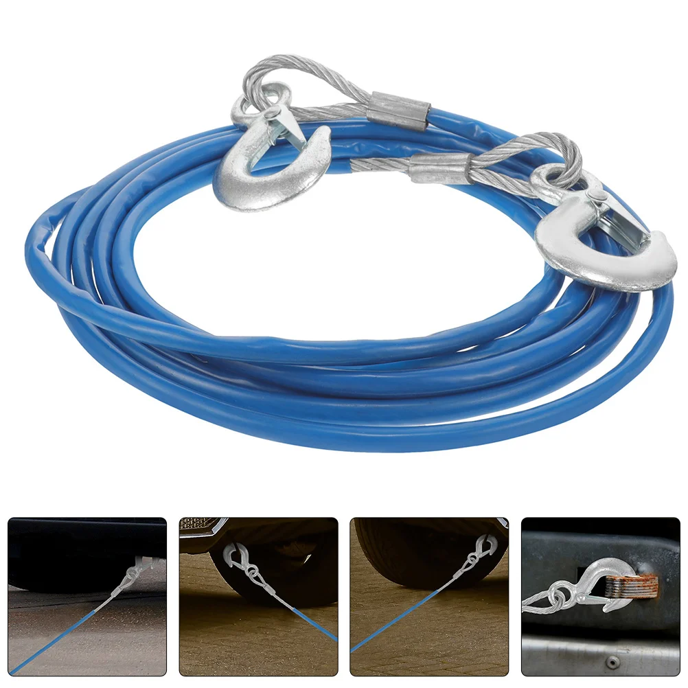 

Duty Tow Rope 3-Ton Steel Tow Ropes For Vehicles Wire Towing Cable For Trucks Suvs Off-Road Vehicles Towing Strap