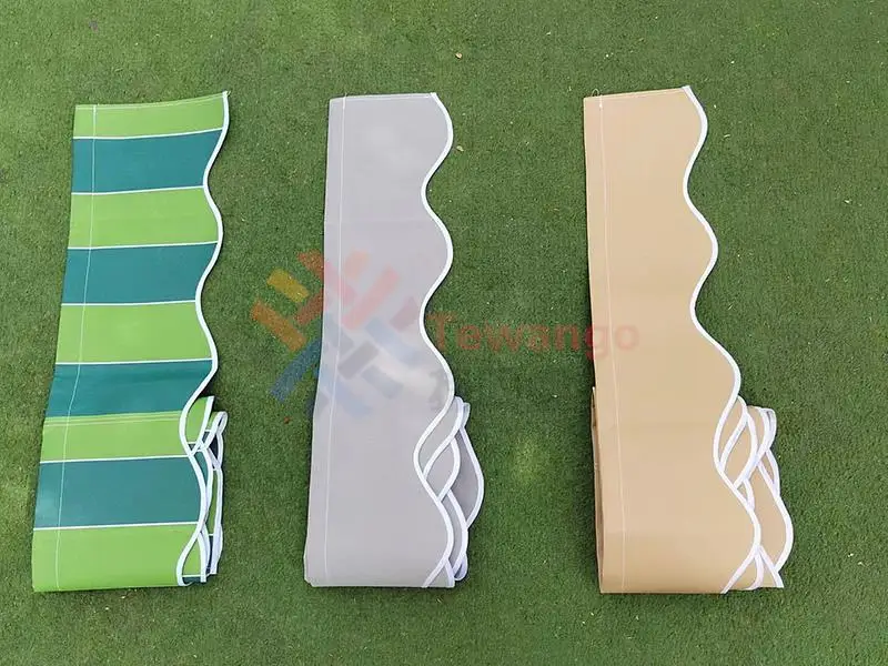 2,5 m/3 m/3,5 m/4 m/5 m Ladenbanner, Ersatz, wasserdichte Stoffstreifen, gewelltes Volant, Sonnenschutz, Baldachin, Terrassenmarkise – Detail 6