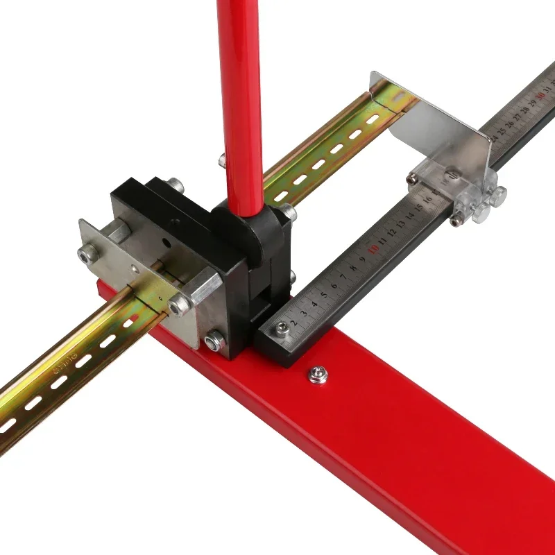 multifunctional din rail with ruler easy cut with measure gauge for 35X7.5mm din rail cutting tool