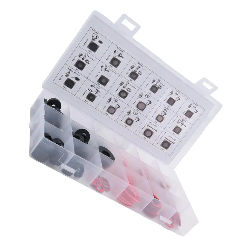 

Набор резиновых уплотнительных колец ABMH-141Pcs (141 шт.) для шлангов и смесителей, 18 различных размеров