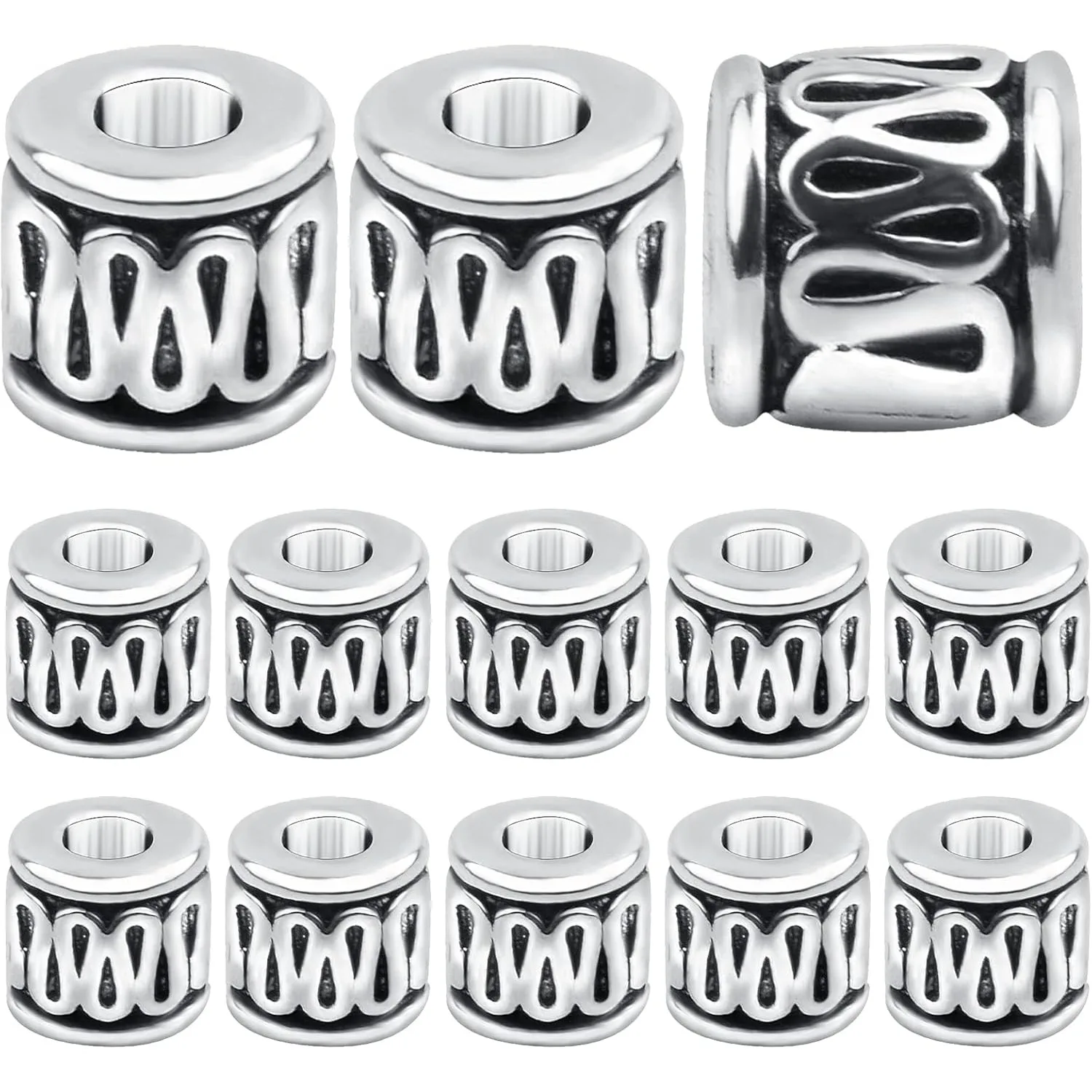 

100 шт., тибетские серебряные бусины-разделители из античного сплава, свободные очаровательные бусины, аксессуары ручной работы для изготовления ювелирных изделий своими руками