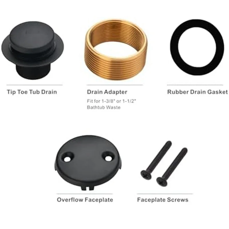 

【Прикрашение для вечеринки】Сменный комплект отделки слива для ванны Слив для ванны Комплект для переоборудования пробки для ванны Медь