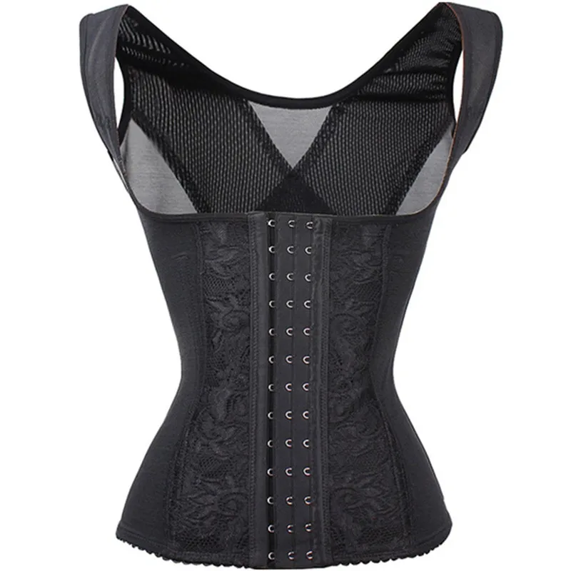 

Women Shapewear Latex Steel Boned Waist Trainer Corset Tummy Control Girdle Slimming Vest Full Body Shaper Vest Corset