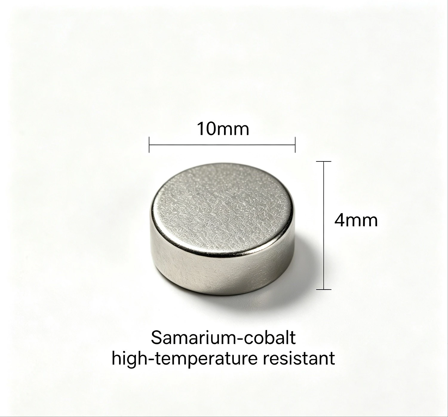 10pcs/lot Diameter 10 mm Height 4 mm Samarium-cobalt high-temperature resistant powerful circular stud