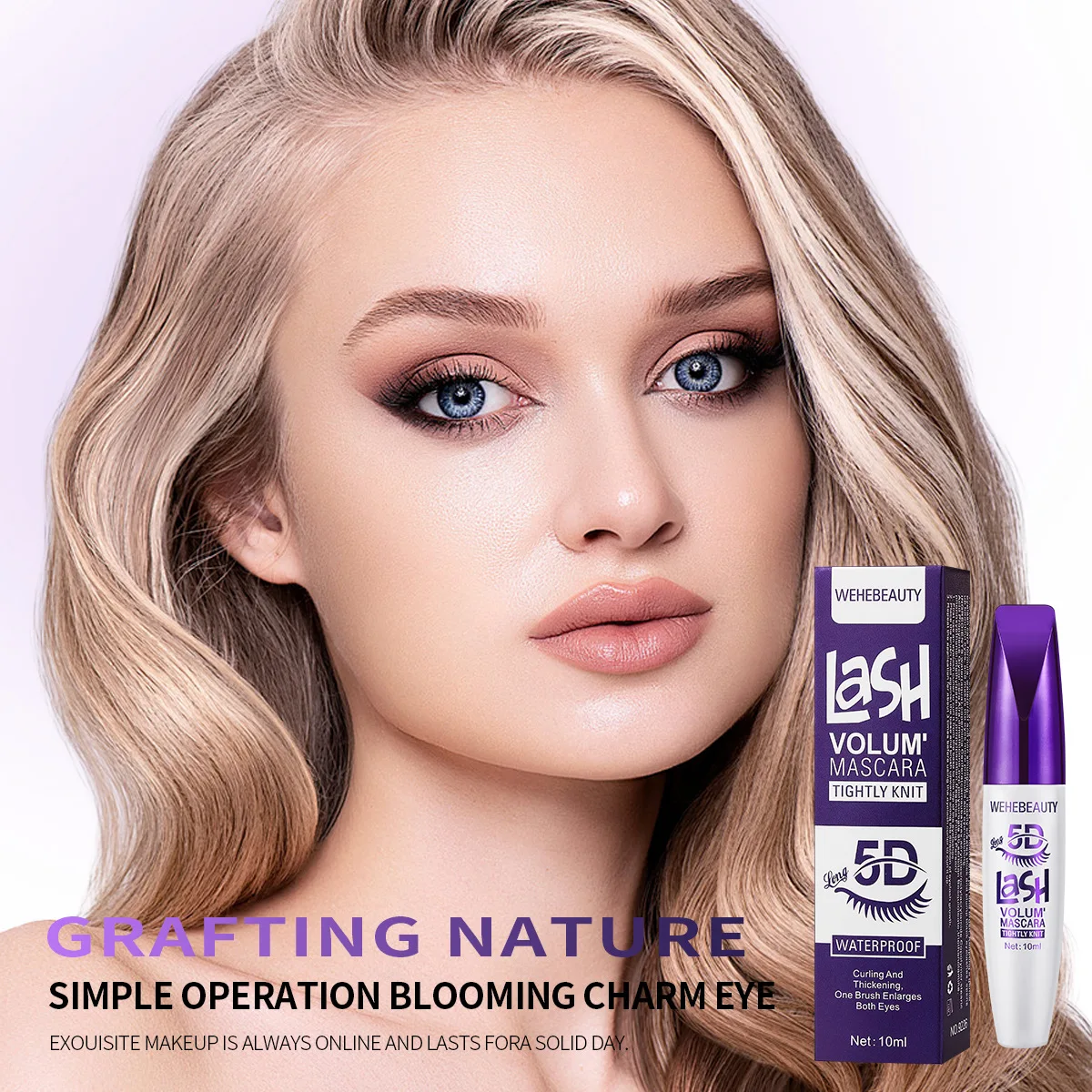 Mascara coloré 5D, imperméable, sans bavures, naturel, longue durée, en Fiber de soie, pour cils, maquillage pour les yeux féminin, cosmétique de beauté