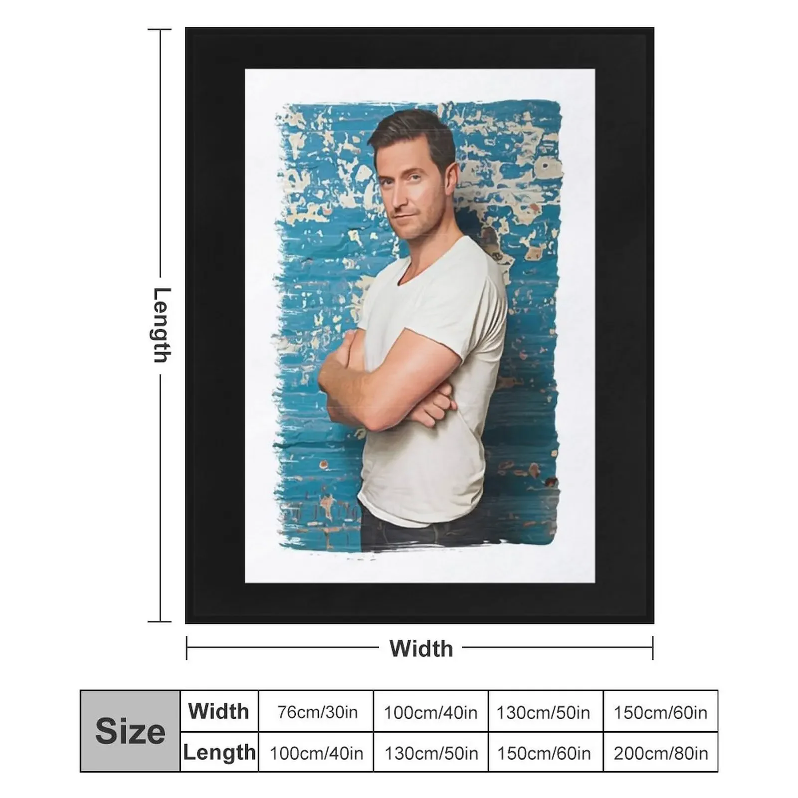Música Retro Richard Armitage pintura Splash Cool gráfico regalo manta de felpa Linda manta decorativa ropa de cama de verano mantas