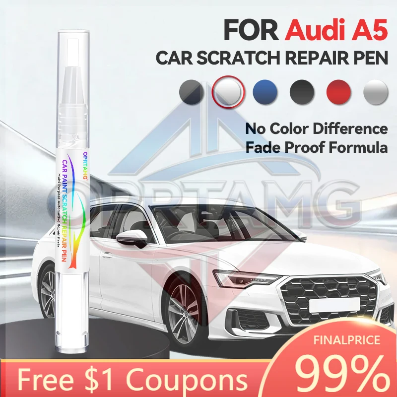 

Ручка-корректор для ремонта автомобильной краски CPurpose для AUDI A5 1996-2026: аксессуары для устранения царапин, белый, черный, красный, серый, BL, наклейка на автомобиль