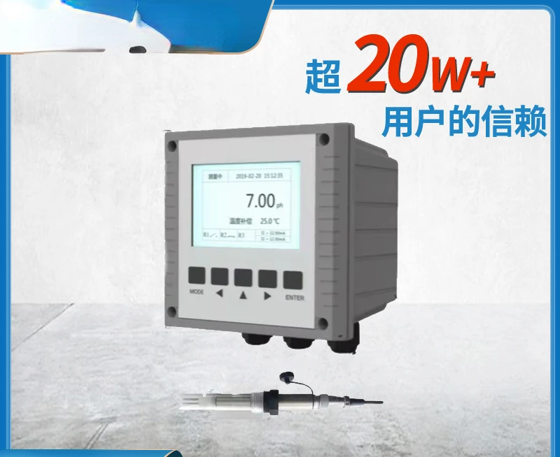 Industrial Sewage Processor Online Ph Controller PH Value Tester ORP Electrode Sensor PH Meter