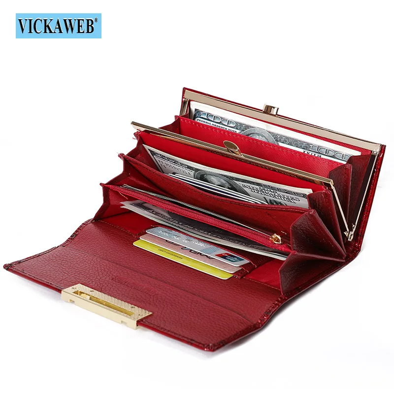 Free Gift Women Wallet Diamonds Leather Female Purse Fashion Hasp Coin Pocket Long Design Clutch Ladies Card Holder Money Bag