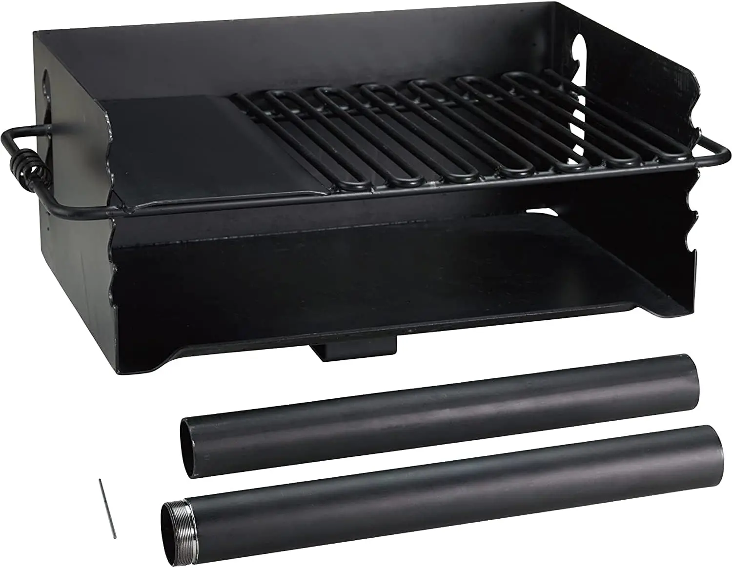 

CBP-247 Jumbo Park Style Heavy Duty Steel Outdoor BBQ Charcoal Grill with Cooking Grate and 2 Piece Post, Black·New Popularity