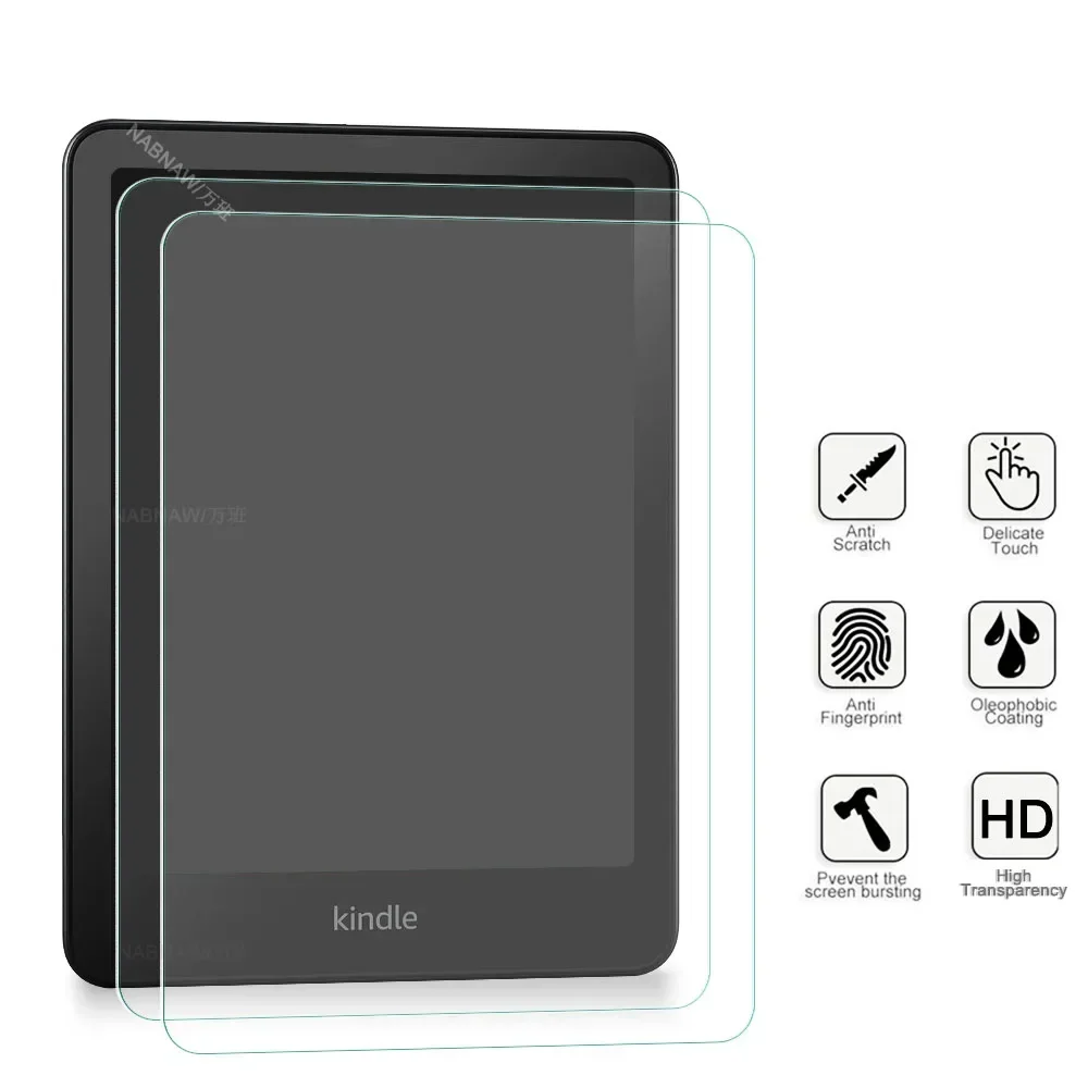 2 Stuks HD Krasbestendig Gehard Glas Screen Protector Voor Amazon Kindle Paperwhite Signature Edition 2024 Tablet Harde Film