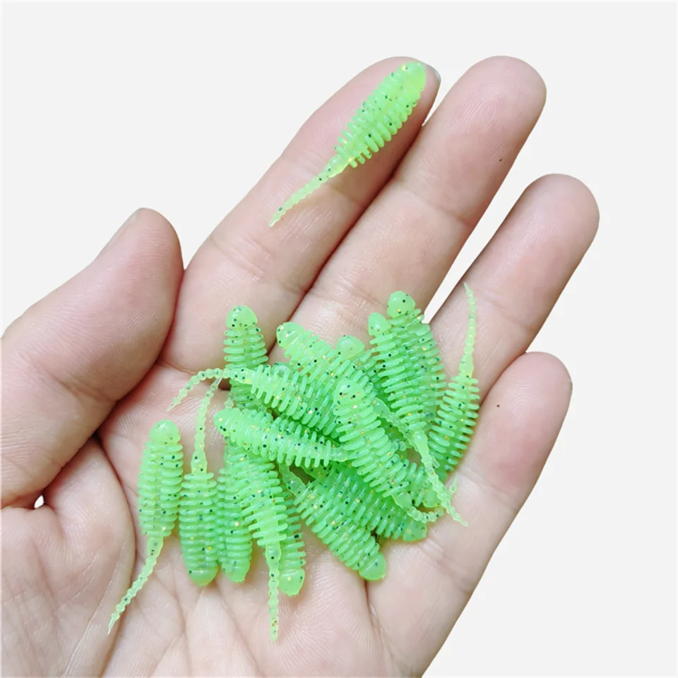 MUKUN 20PCS NEUE AJING Weicher Köder Rockfish Angeln Lockt 0,2g/3,5 cm MINI Künstliche Köder Swimbaits Jig locken Wobbler Wurm Tackle – Detail 16
