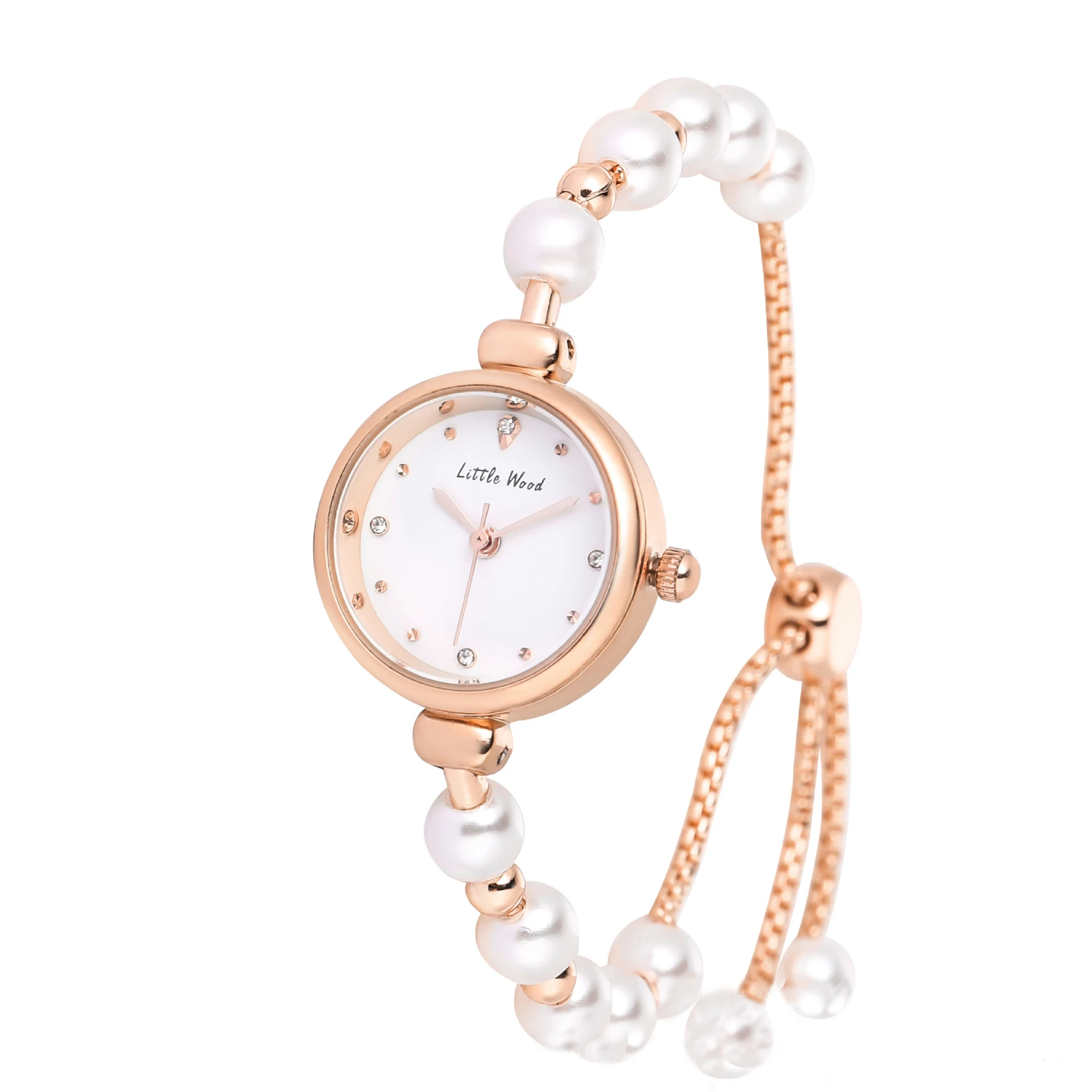 UTHAI  Watch Women Light Luxury Pearl Bracelet Watches Female Clock Watches Ins Style Versatile Ladies Fashion Quartz Wristwatch