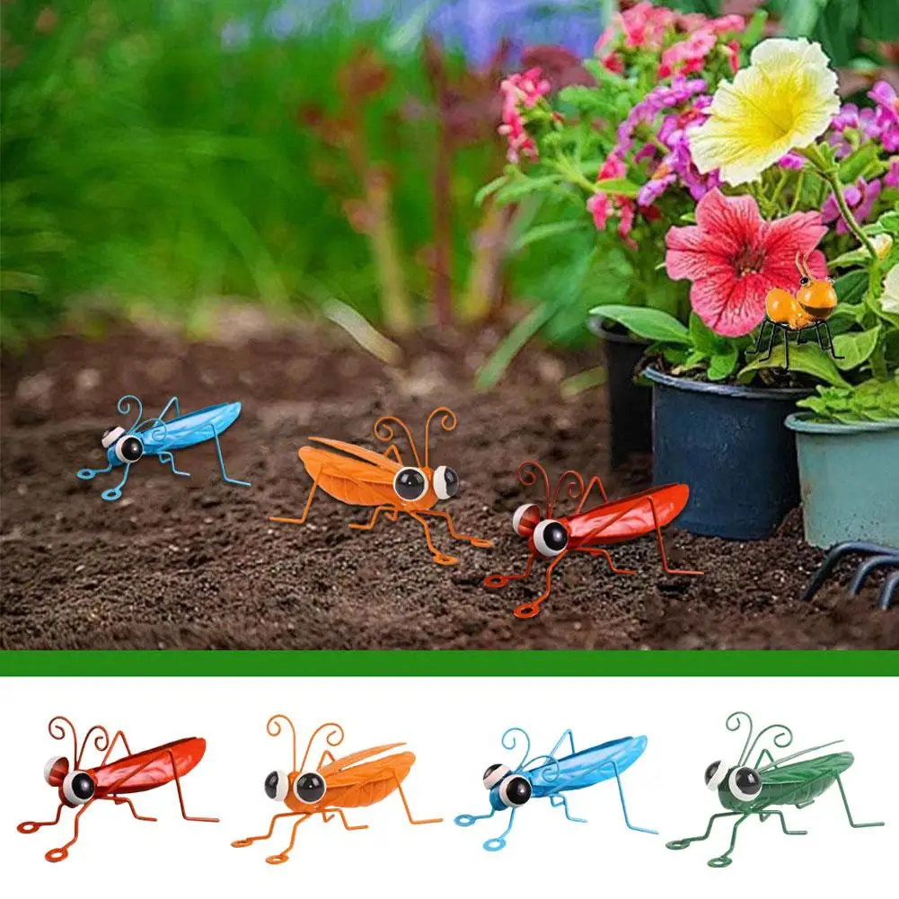 Iron Locust Minimalist Garden High-end Home Decoration Courtyard Decoration Art Garden Backyard Grasshopper Statue P0S6