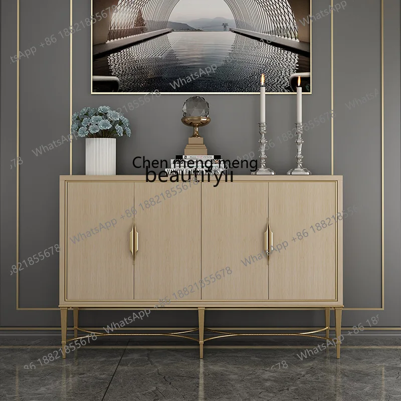 

X Modern simple tea cabinet household living room wall storage cabinet high style