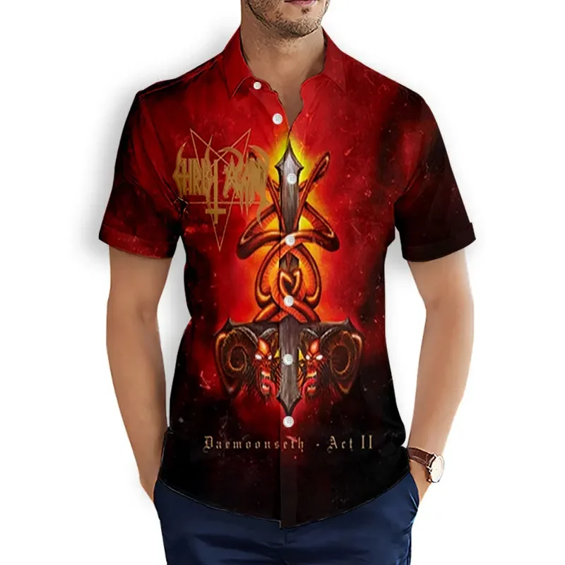 

CAVVING 3D Printed Christ-Agony Band Fashion Casual Shirts Men's /Women's Short Sleeves Loose Breathable Hawaii Shirts