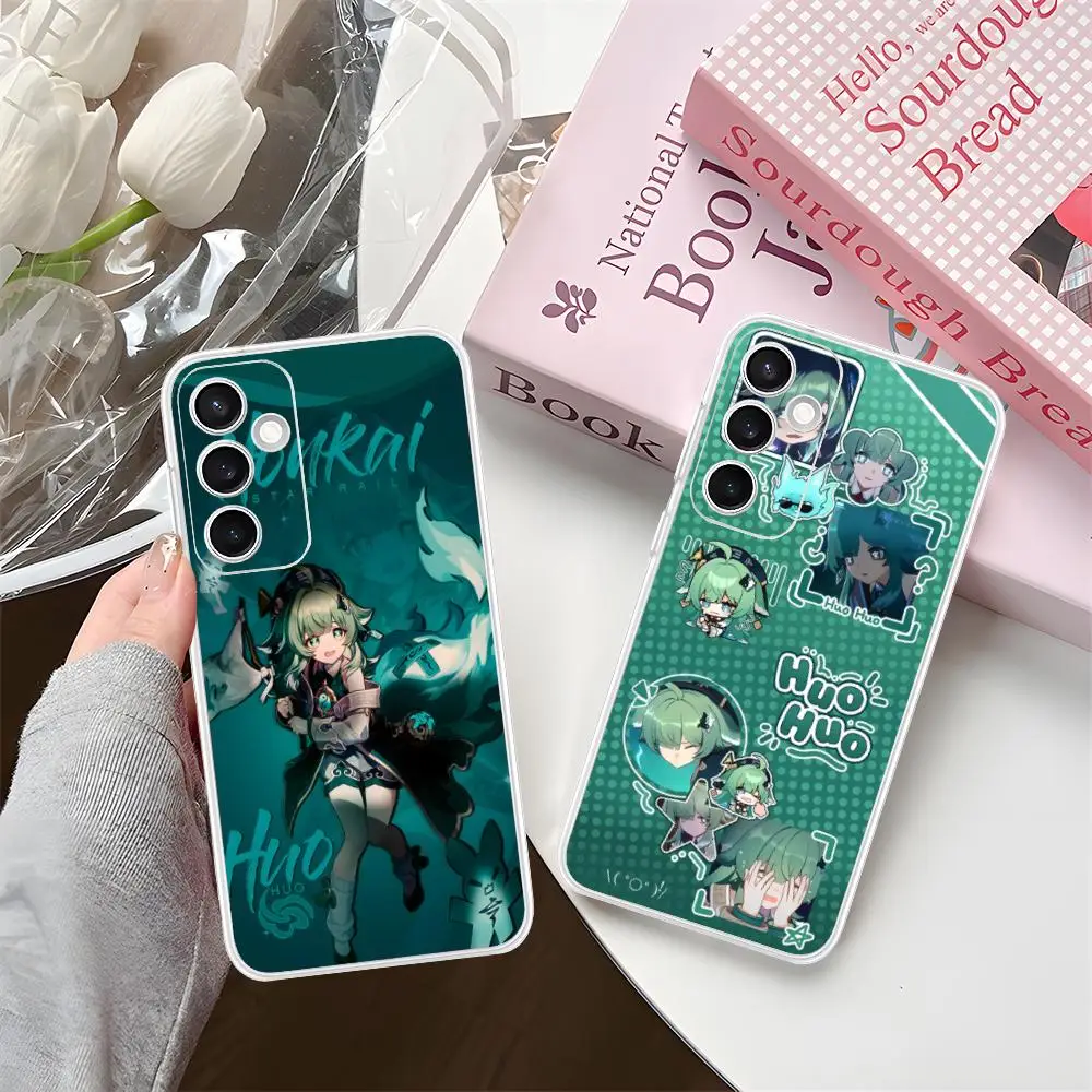 HSR Huohuo Phone Case for Samsung Galaxy S25 S24 S23 S22 S21Plus FE Ultra Soft TPU Clear Shockproof Cover