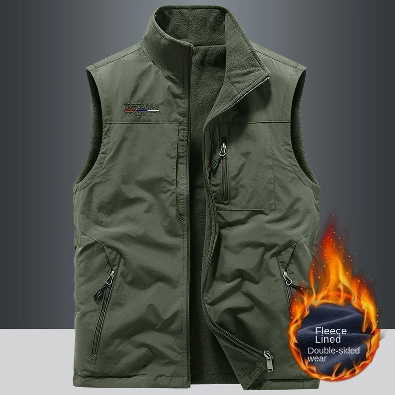 

Sleeveless Jacket Hunting Vest Tactical Cardigan Men's Clothing Outdoor Bigsize Luxury Mesh Unloading Tools Pocket