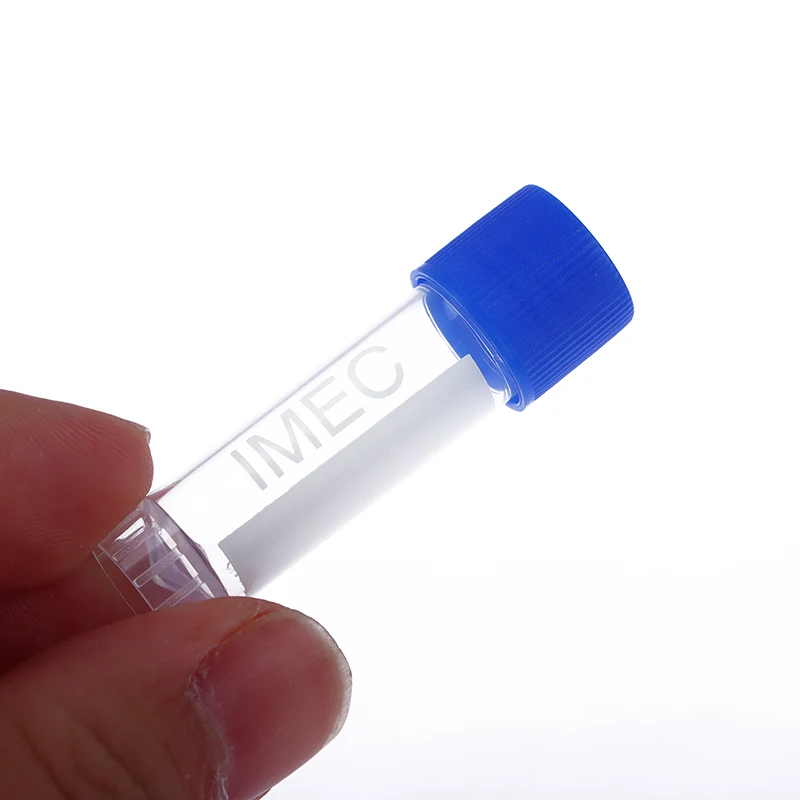 50Pcs 1.8ml(2ml) Plastic Graduated Cryovial Plastic Test Tube Freezing Tube Sample Cold Storage Tubes With Screw Cap