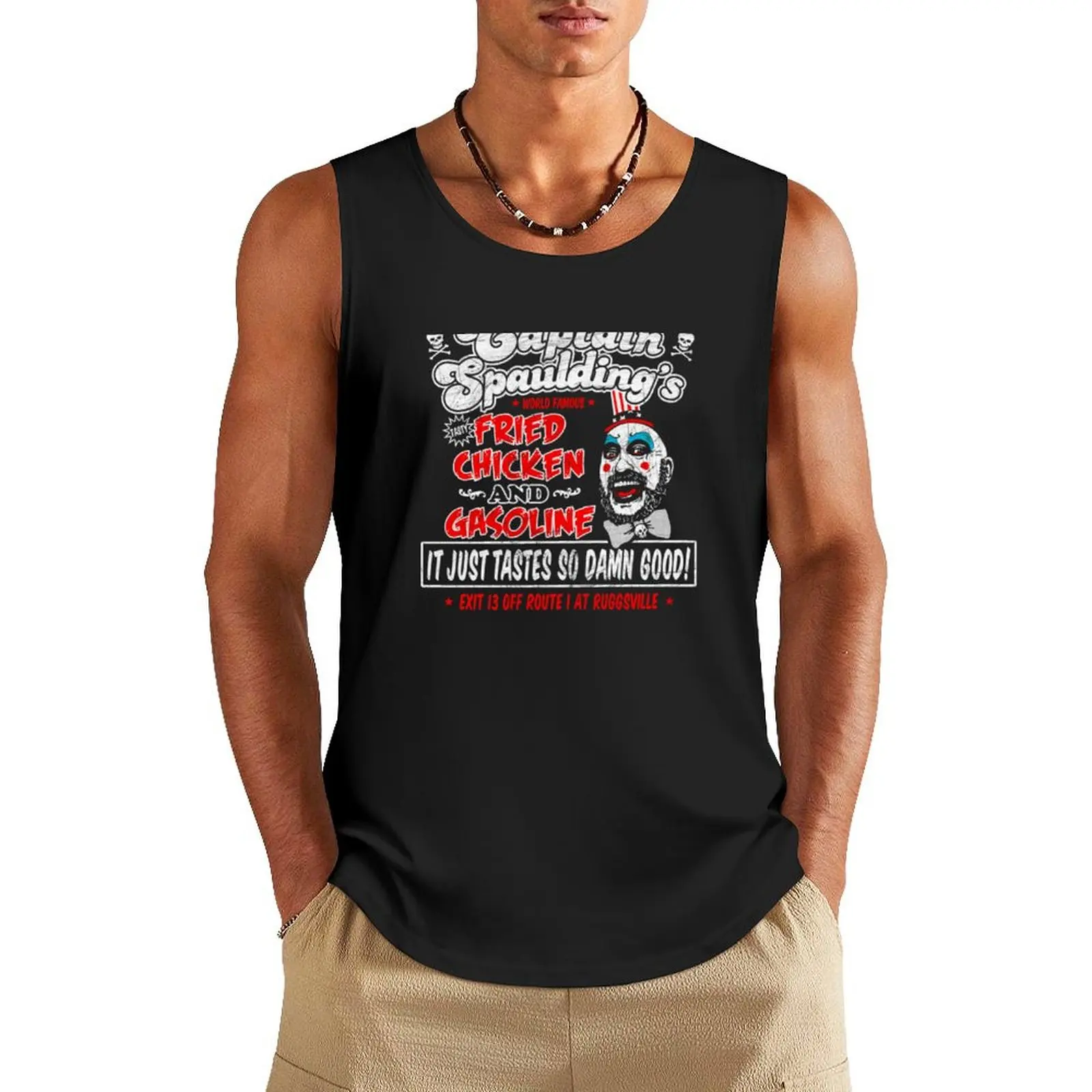 

Captain Spaulding Fried Chicken & Gasoline Gift For Fans, Gift For Men and Women, Gift Halloween Day, Thanksgiving, Chr Tank Top