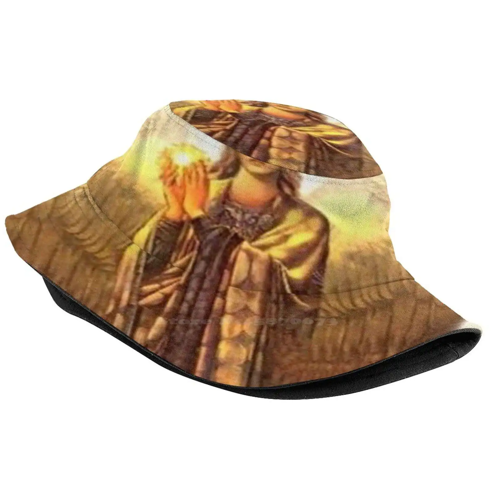 Archangel Uriel Print Bucket Hats Sun Cap Angel Gabriel Archangel Uriel Archangels Catholic Cherub Christian Cupid Guardian