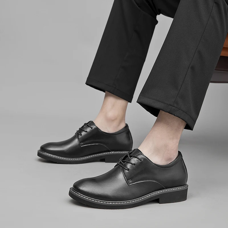 Business Men Elevator Shoes Leisure Height Increase Insole 6cm High Heel Tall Man