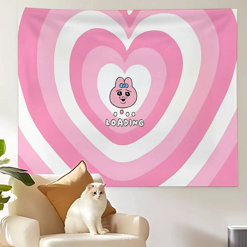 O-Opanchu U-Usagi Cartoon Tapestry Customizable Tapestries Of Various Styles,wall Hangings Celebrity Photo Printing,wall Hanging