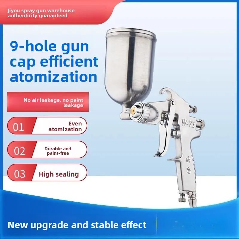 

Jiyu W-71 Pneumatic Spray Gun Car Sheet Metal Furniture Paint Spray Gun Pot 1.0 1.3 1.51.8 Caliber