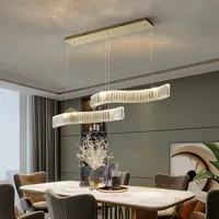 Modern LED Crystal Chandeliers Home Lighting for Dining Room Bar Decorate Indoor Lustre Ceiling Pendant Lights Fixtures