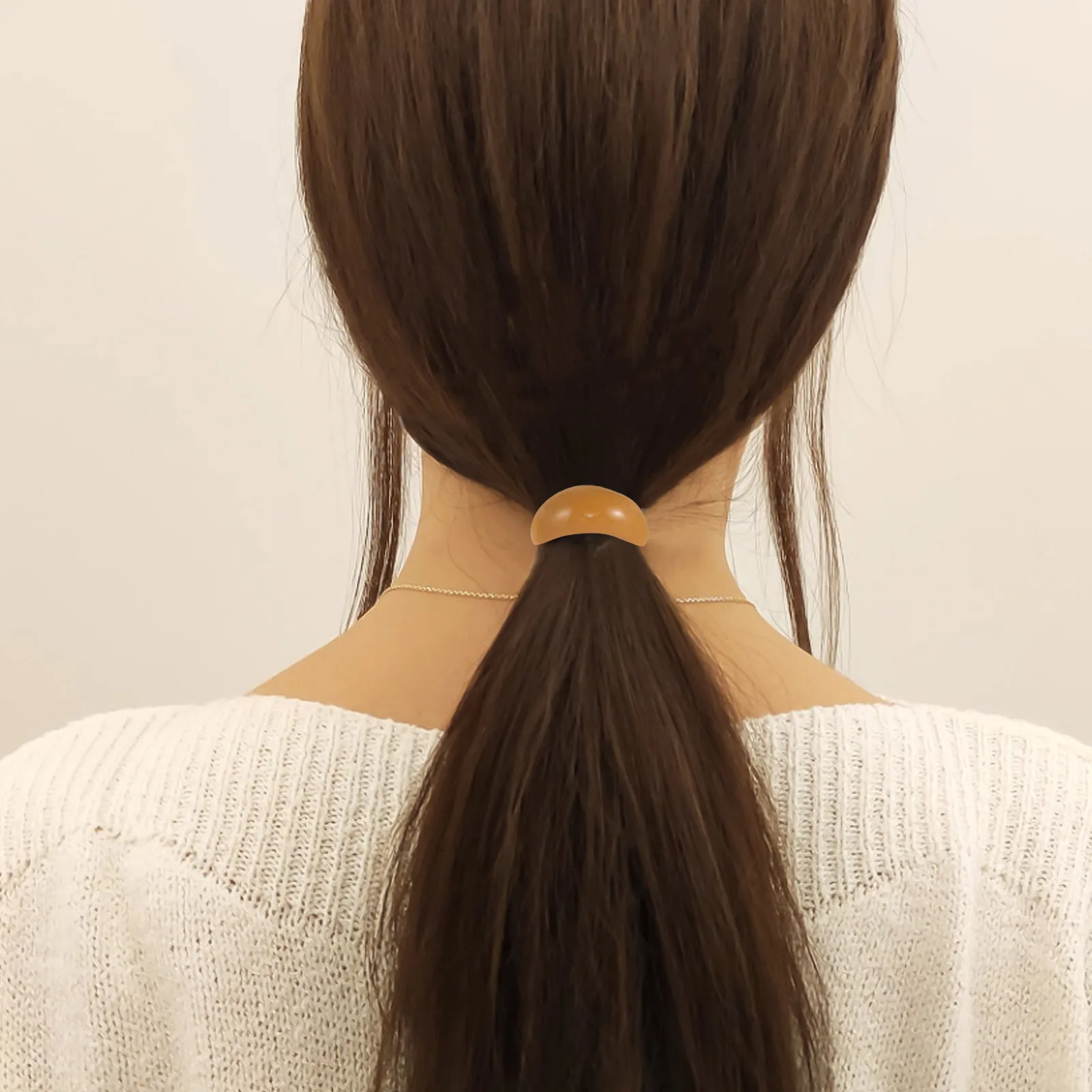 5개 세트 우아한 기하학적 타원형 머리끈 다채로운 색상 내구성 있는 탄성 밴드 포니테일 액세서리 여성 소녀용 헤어 서클