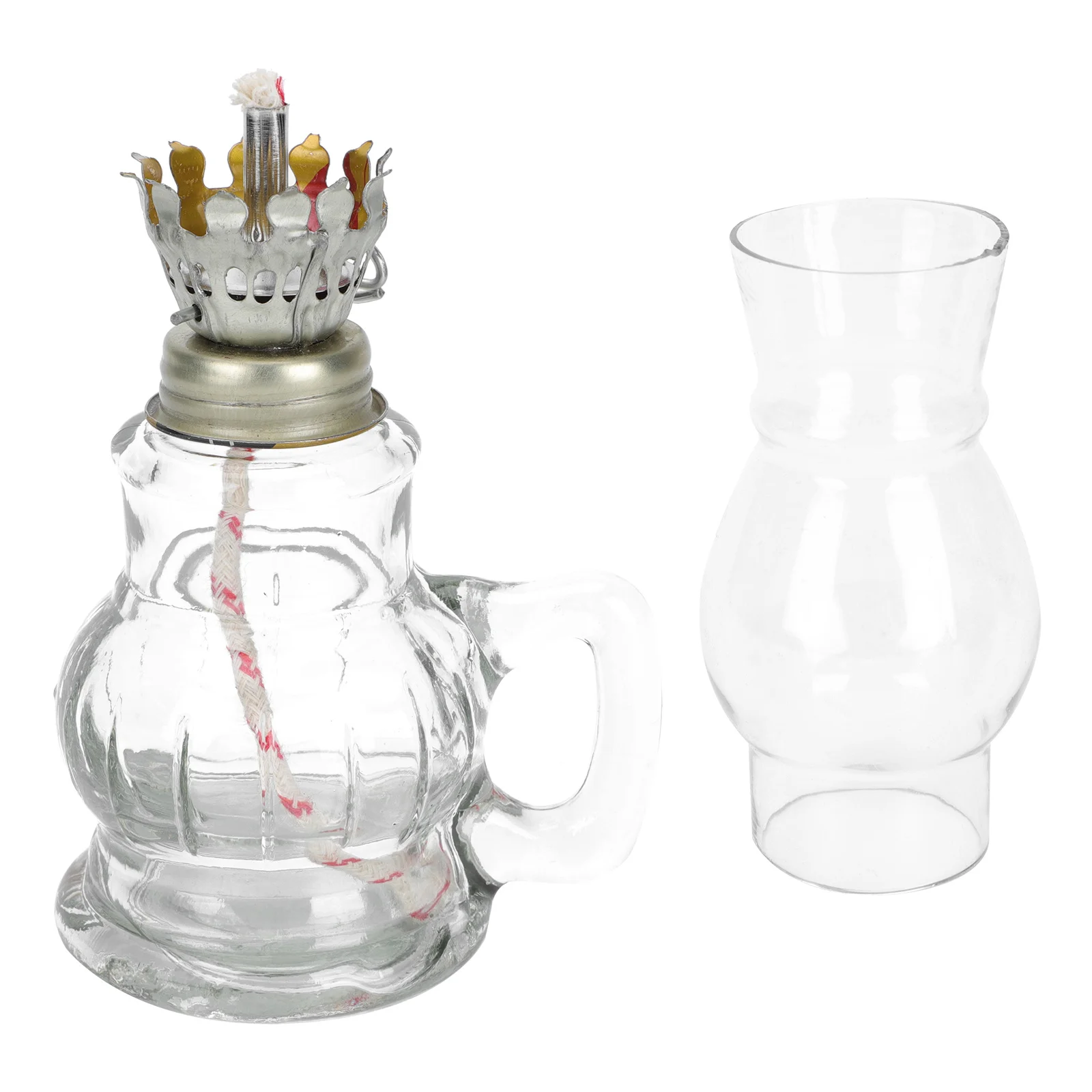 مصباح زيتي مصنوع من الزجاج مصباح غطاء لغرفة المعيشة وغرفة النوم والحديقة ديكور حل الإضاءة العتيق #2