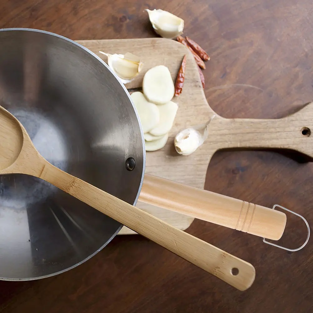 

2Pcs Multi-Functional Pot Handle Wooden Heat-Resistant Easy Install Cookware Part Pot Wooden Handle Pans Detachable Handles Set