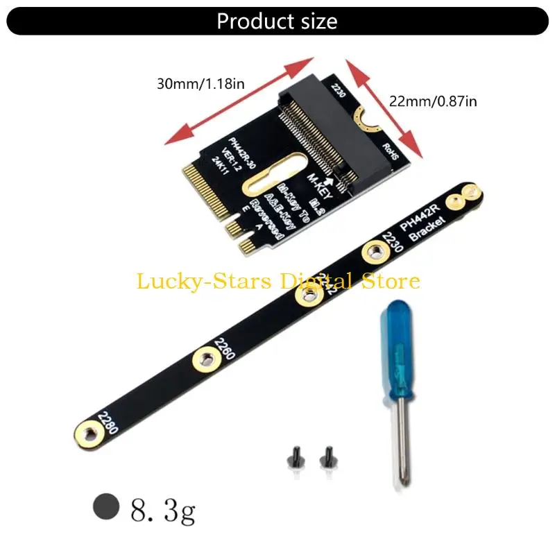 Adattatore T3EE M.2 A+E a NVME con staffa PCIE4.0 M.2 Interfacce WiFi A+E CHIAVE A MARDA CHIAVE M RISERSE per 2230 2242 2260