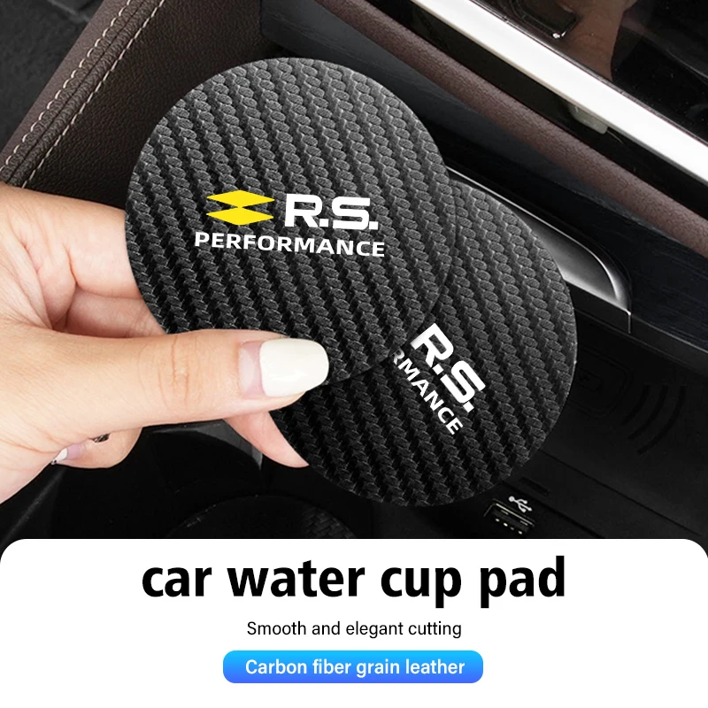 2pcs Car Water Cup Mat Non-slip Bottle Holder Coaster Pad For Renaul Clio Arkana Captur Twingo Talisman RS Logan Duster