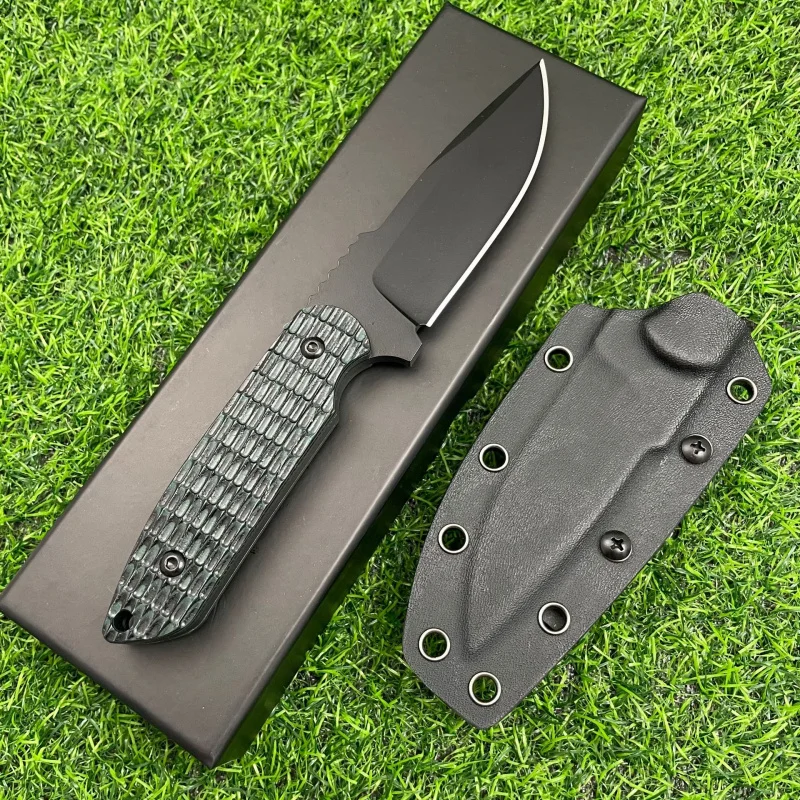 New outdoor straight knife camping fishing mountaineering high hardness sharp integrated keel collection knife