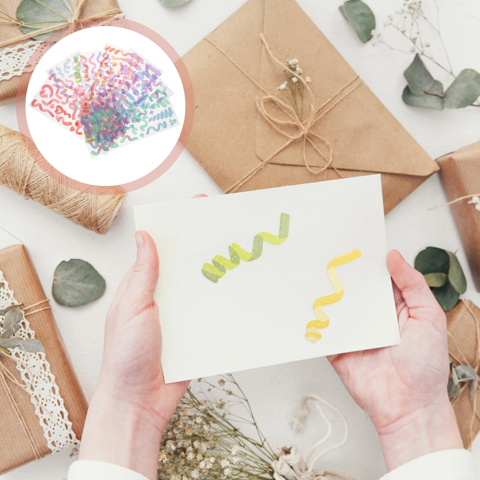 

7 Pcs Ribbon Stickers Hand Account Decoration Gift DIY Craft Colorful Pencil Case Pvc Album
