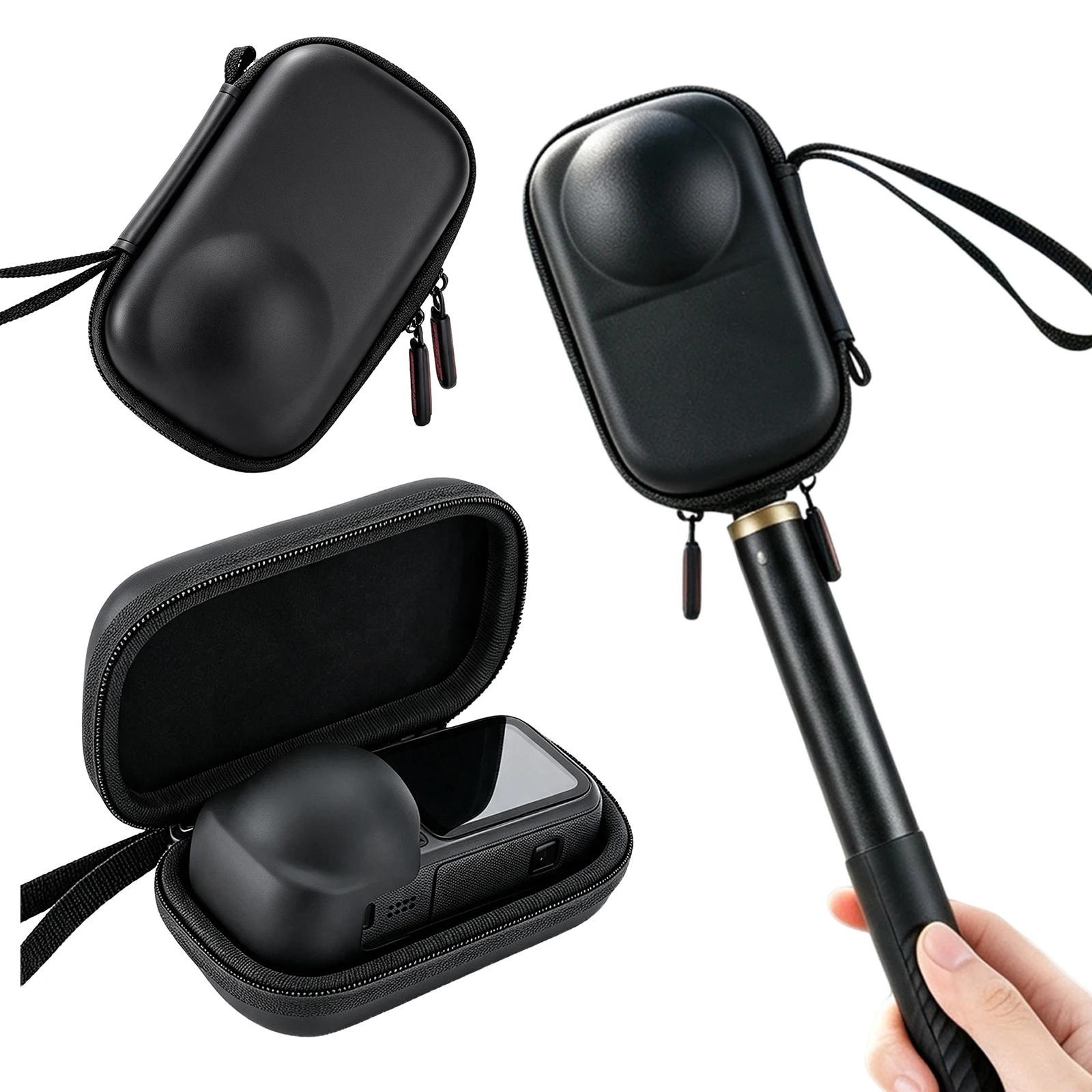 for Insta 360 X6 Protective Cover with Wrist Strap Carabiner Compact Hard Shell Storage Bag for X6 Accessories