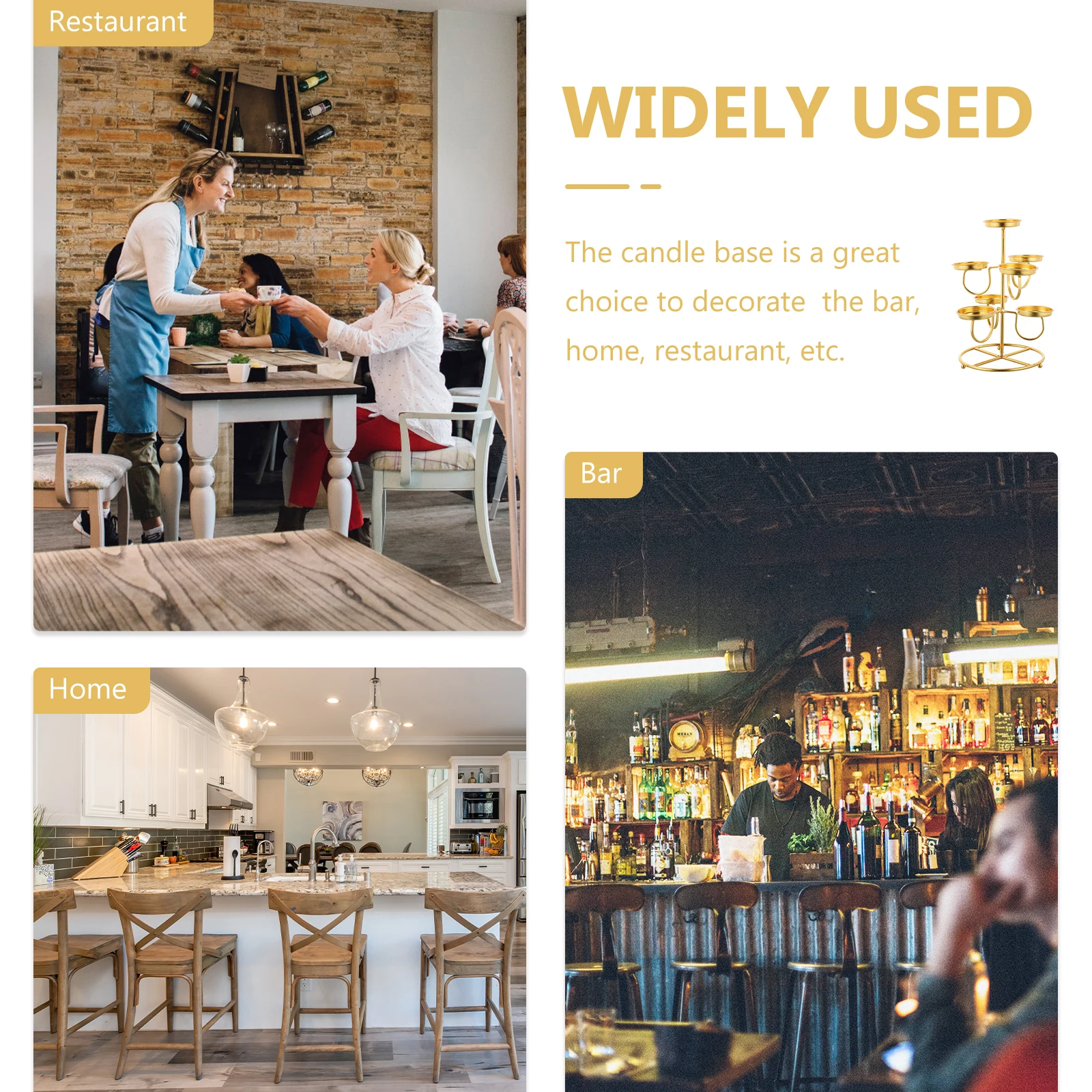 

Sujuyou Lamp Holder Premium Compact Desktop Decorative Candlestick For Home Bar Restaurant Party Festival