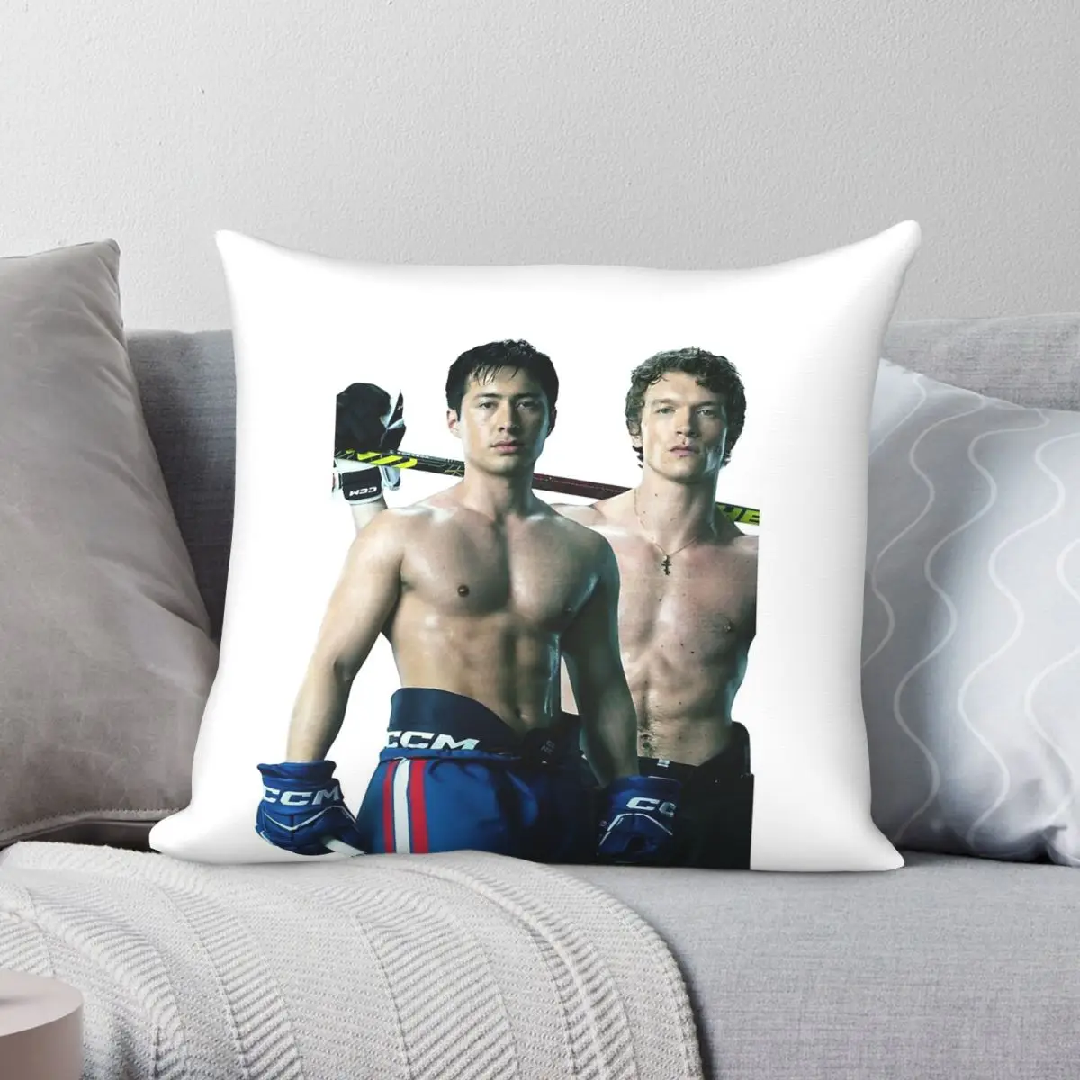 Shane And Ilya Heated Rivalry Square Pillowcase Polyester Linen Velvet Pattern Decorative Throw Pillow Case Car Cushion Cover